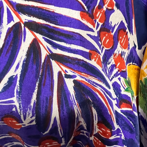 VINTAGE 90s IB DIFFUSION SILK SKIRT AND BLOUSE SET WOMEN'S SIZE 10 MAXY SKIRT - Picture 10 of 10